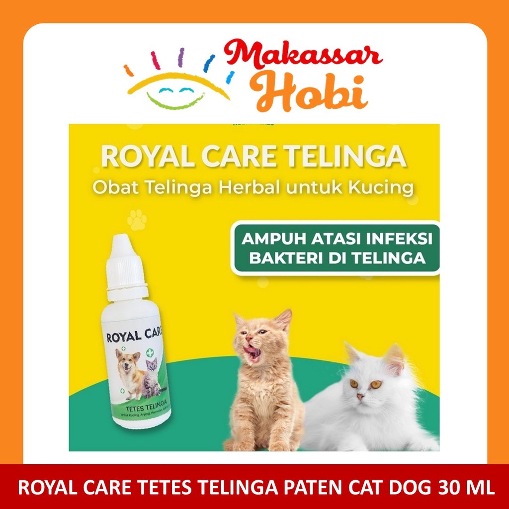 Royal Care Ear Telinga Obat Tetes Infeksi Bakteri Kuping Kucing Anjing Cat Dog