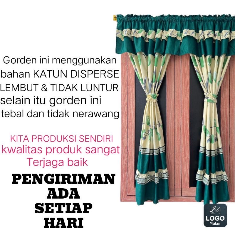 Gorden serut jendela 50+ pilihan motif