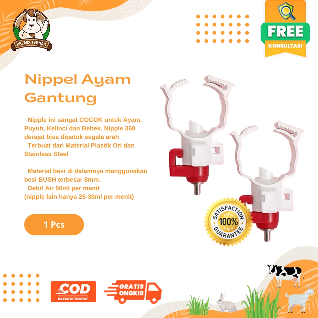 Nipple Ayam - Nipel Ayam Unggas - Nipple Drinker - Alat Minum Unggas