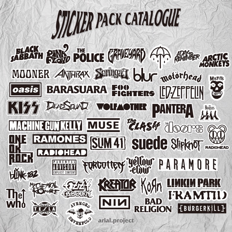 

Stiker Pack Stiker Band Stiker Hp Stiker Murah Stiker Hitam Putih Size Small