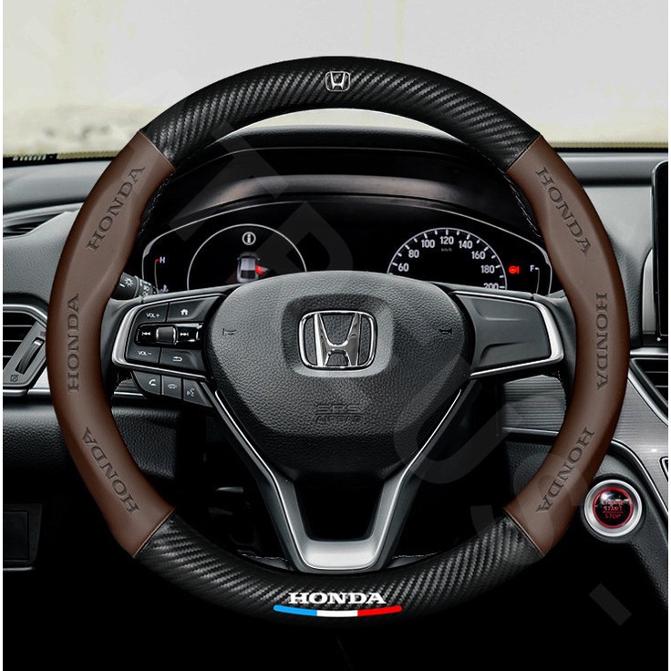 Sarung Setir Setir Mobil HONDA Untuk Freed Brio City Civic CRV HRV BRV Accord Jazz Auto Steering Wheel Cover Pelindung Kemudi Interior Mobil Logo Printing 3D