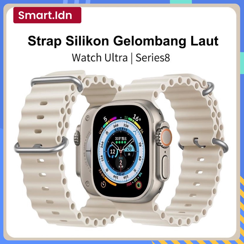 Apple watch 38mm 42mm Sports Band Ocean Tali Jam untuk Iwatch Strap Pengganti Model Terbaru