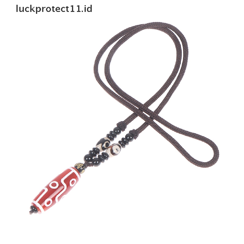 /Fashion Hot// Fashion// 1Pc Sembilan Mata Tibet Dzi Liontin Kalung Tibet Surga Manik Membawa Keberuntungan.