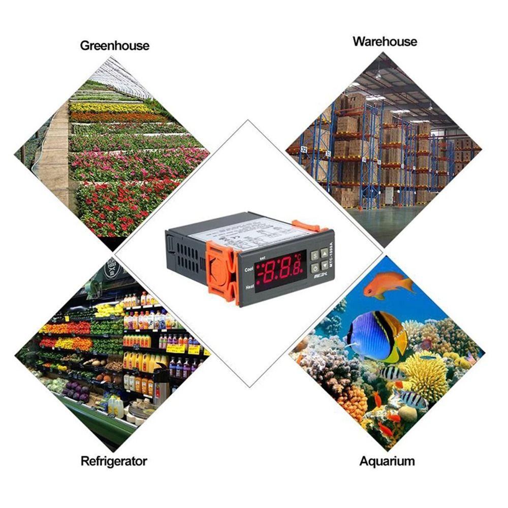 Termostat Digital TOP Termostat Digital High Quality 12V 24V 220V 10A Pemanas Pendingin Thermoregulator Relay