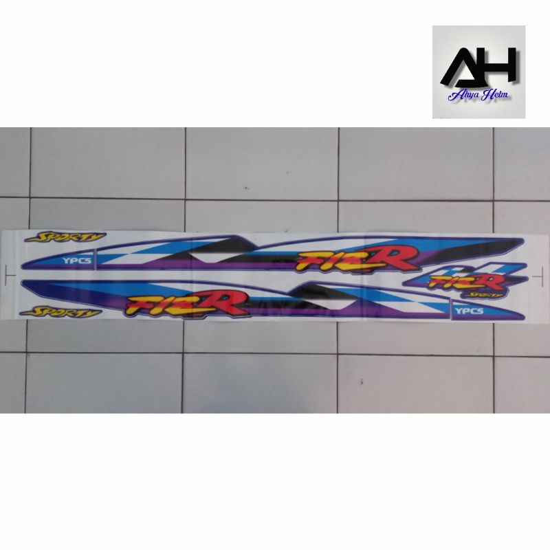 Striping sticker motor yamaha fiz r 96 97 98 sporty biru tahan pernis printing cutting