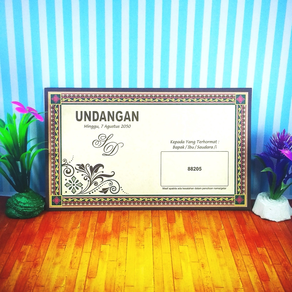 Undangan Erba 88205 Plus Cetak Teks Undangan