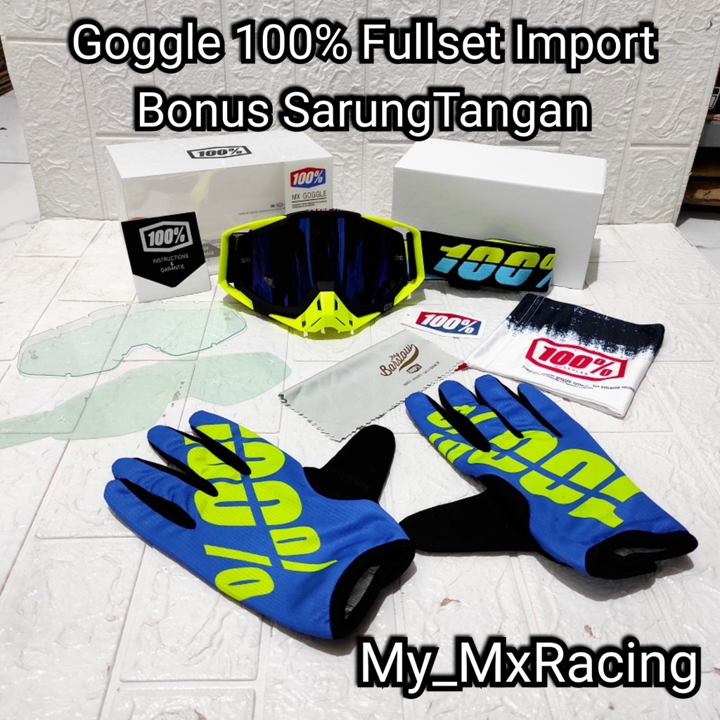 kacamata goggle trail sunmori fullset import dengan kualitas premium BONUS sarung tangan kacamata goggle trail cross terlaris fullset 004 BISA COD