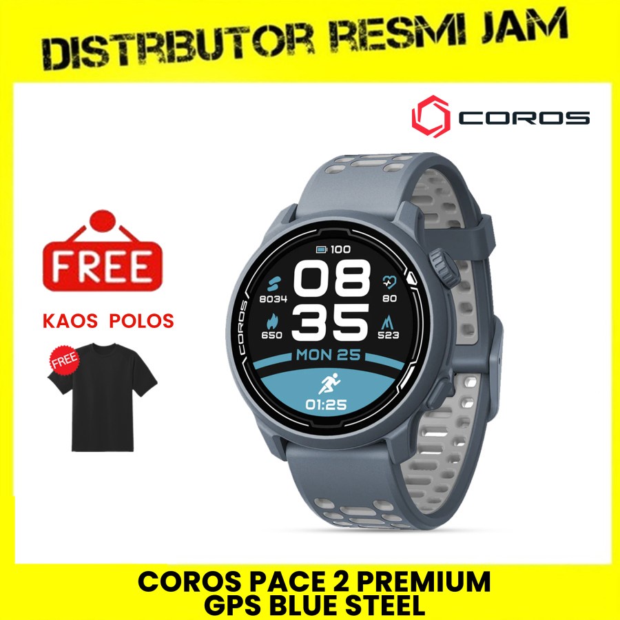 Jual Jam Tangan Smartwatch COROS Pace 2 Premium GPS Blue Steel Shopee