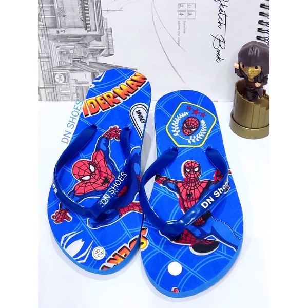 Sandal Anak Laki-Laki Karakter Laba laba Spider Biru Merah