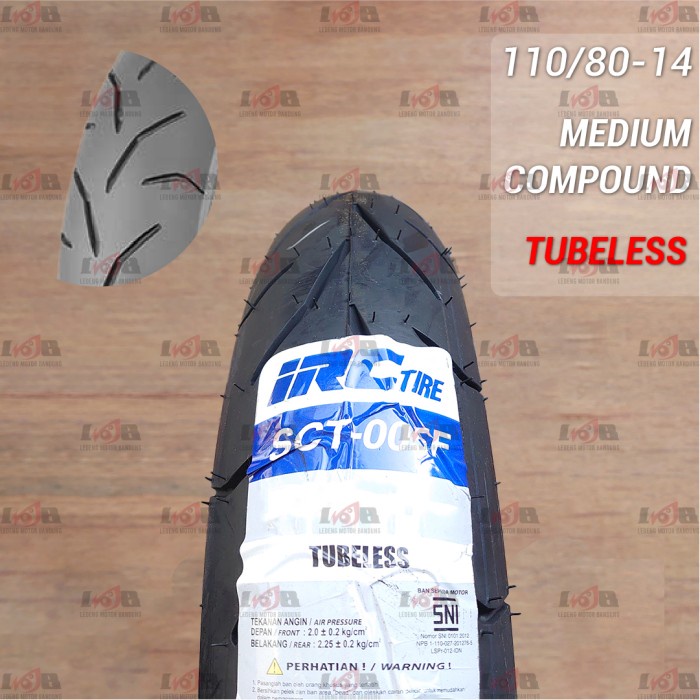 IRC SCT 007 70/80/100/110/120/140 Ring 13 14 Ban Luar Tubeless