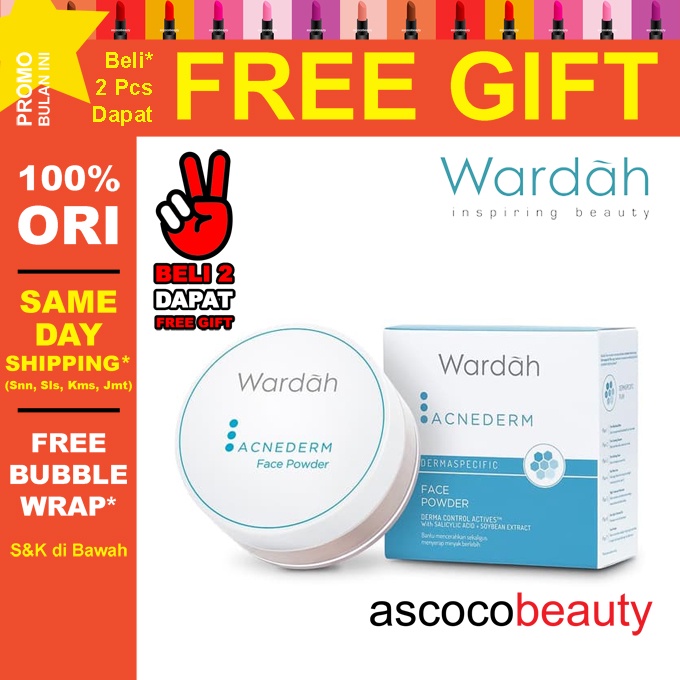 Wardah ACNEDERM | Face Powder Pore Refining Toner Foaming Cleanser Skincare Jerawat Acne Treatment Gel ✰ ascocobeauty ✰