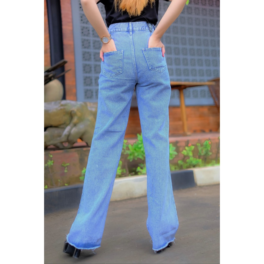 FREE BELT// Highwaist Kulot Jeans Wanita Loose - CELANA LEVIS WANITA TERBARU - HIGHWAIST JEANS WANITA MODEL KOREA 2022