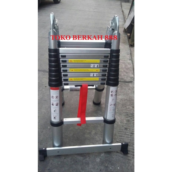Distributor Tangga 5,6 Meter Teleskopik Multi, Tangga Lipat, Double
