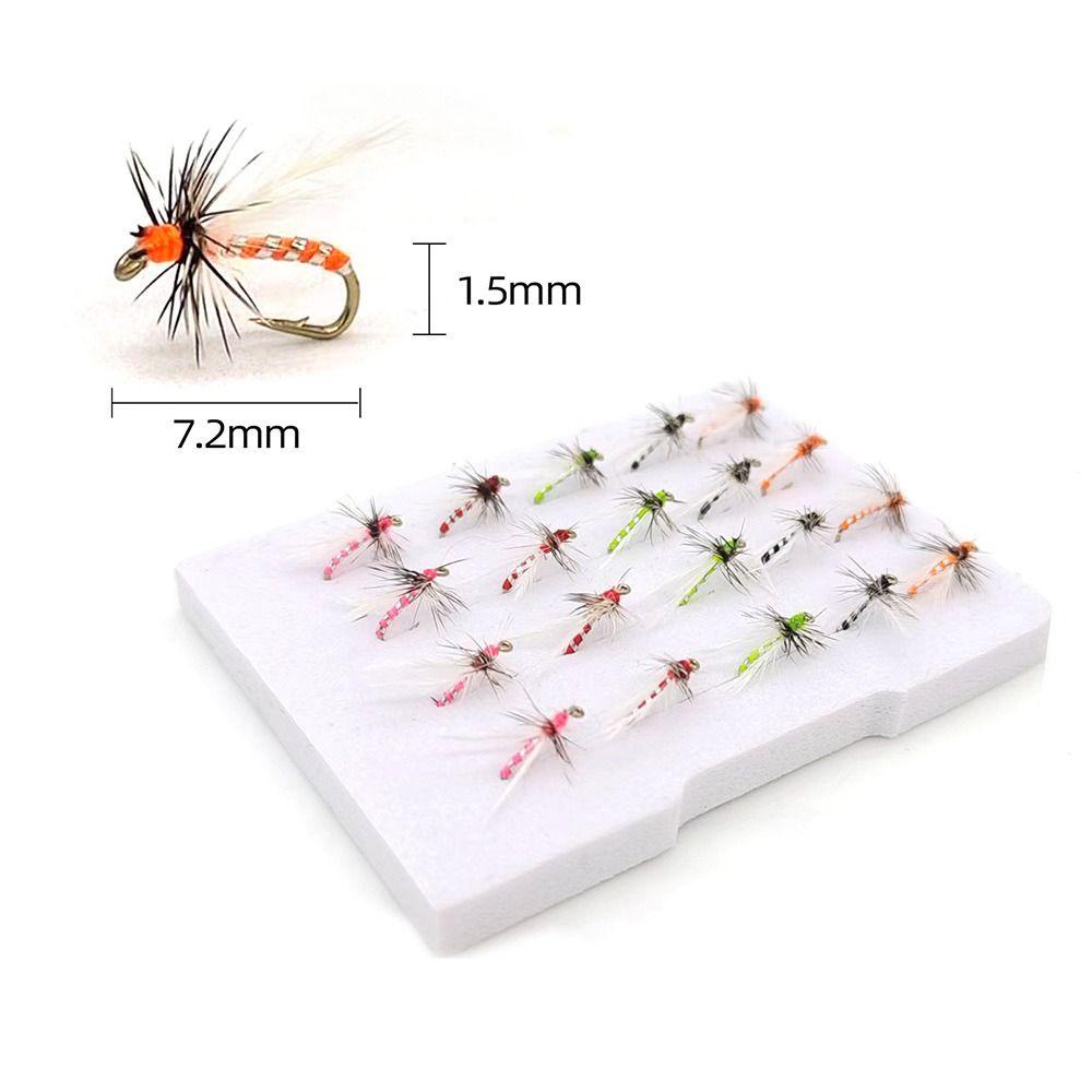 Top 5pcs/box Umpan Pancing Fly Trout Panas Serangga Engkol Renang Treble Hooks Brown Caddis