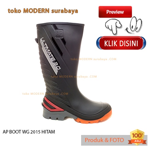 Sepatu boot tahan air karet AP BOOT WG 2015 HITAM