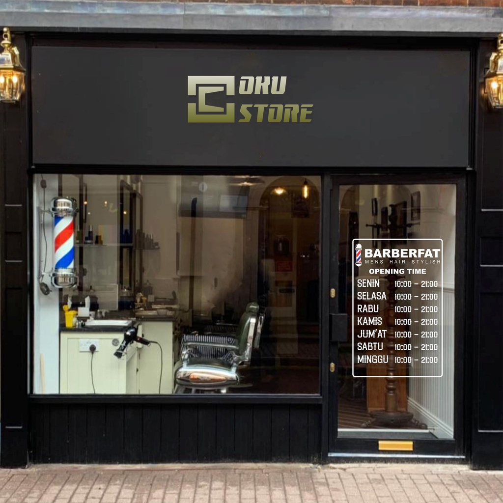 Custom Sticker BARBERFAT BARBERSHOP