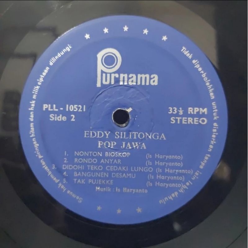 Vinyl Piringan Hitam 12 inch Eddy Silitonga Pop Jawa