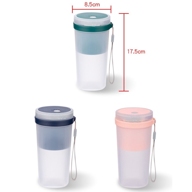 Rechargeable Mini Portable Juicer 300 ML Blender Jus Mini 6 Mata Pisau