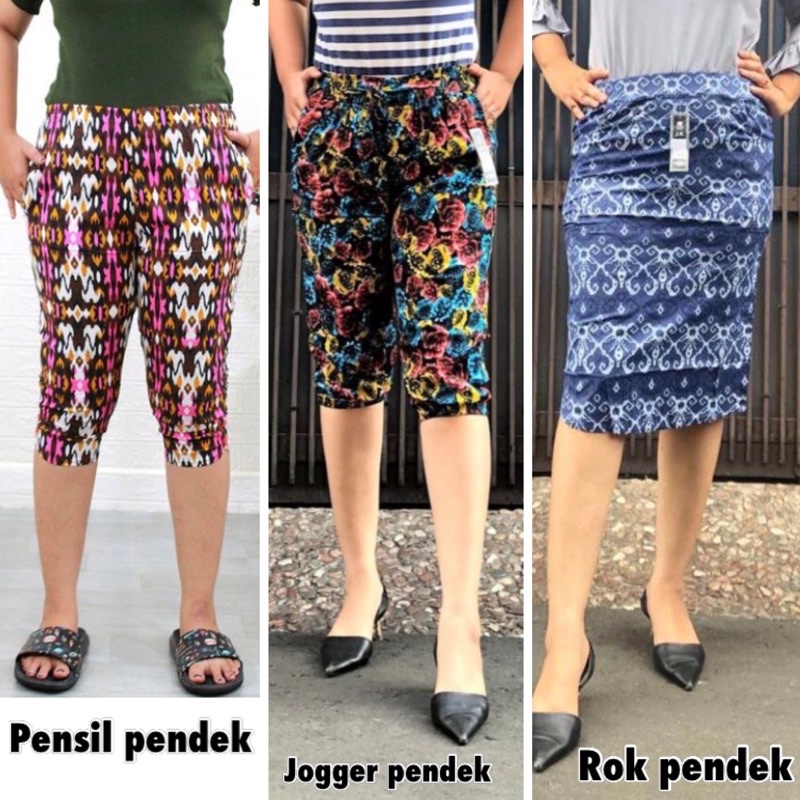 pensil pendek std, xl, xxl & xxxl / leging pendek / jogger / jogger pendek / rok pendek / celana pen