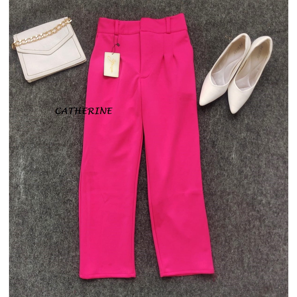 BAGGY PANTS SCUBA/PANTS BUTTON /FASHION WANITA/6827