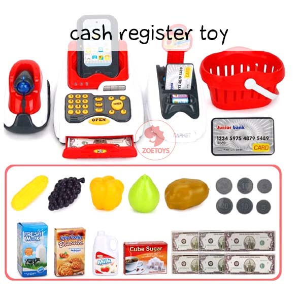 Zoetoys Cash Register Toy | Anak 24 set Super Market | Mainan Kasir Kasiran Edukasi Anak | Cari Kado Edukasi Natal