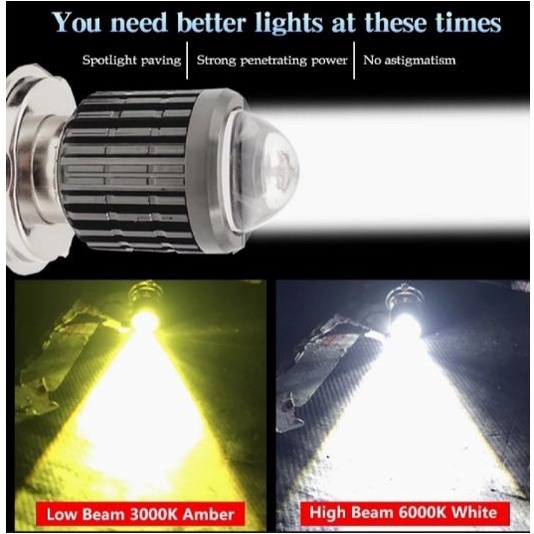 Lampu LED LASER H4 HS1 ANGEL EYES sepeda motor d2 high low utama gun