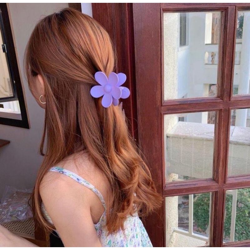 JEDAI BUNGA DOFF 5CM DAN 7.5CM JEPIT RAMBUT KOREA UNIK MODEL BUNGA FLOWER HAIRPIN JEDAI HERKULES