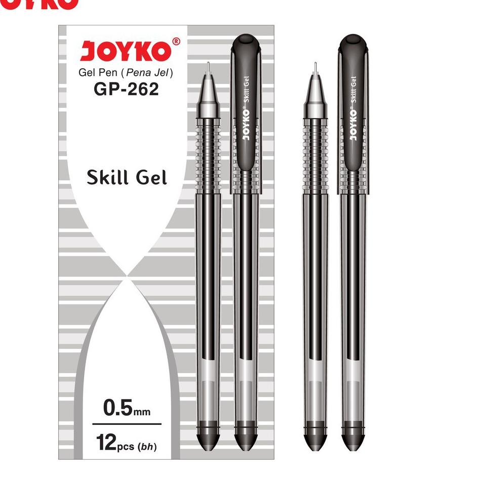 

Stock Banyak [ LUSIN ] Pulpen Gel / Gel Pen Joyko GP-262 Skill Gel 0.5 mm