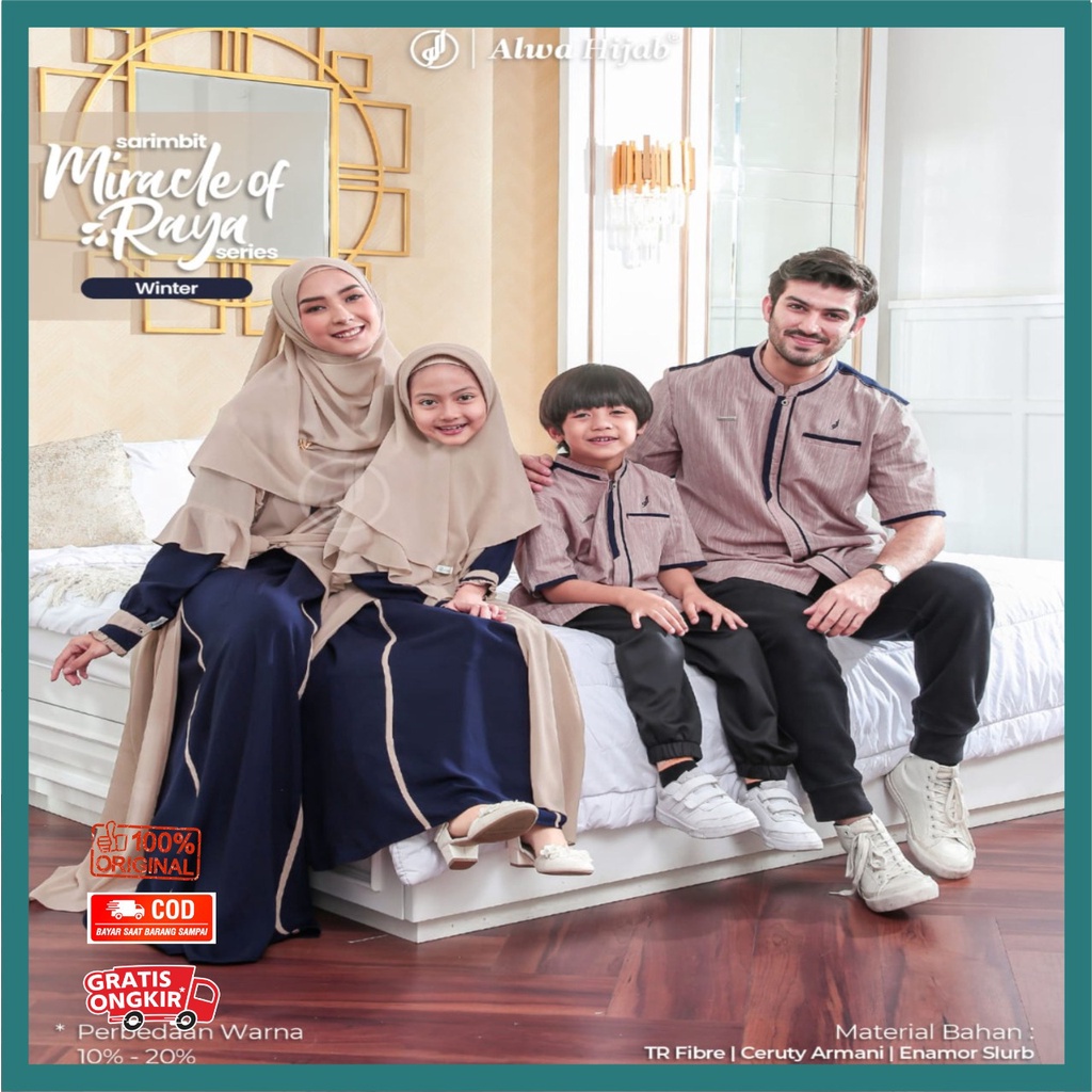 ALWA HIJAB SARIMBIT COUPLE KELUARGA MIRACLE OF RAYA WINTER