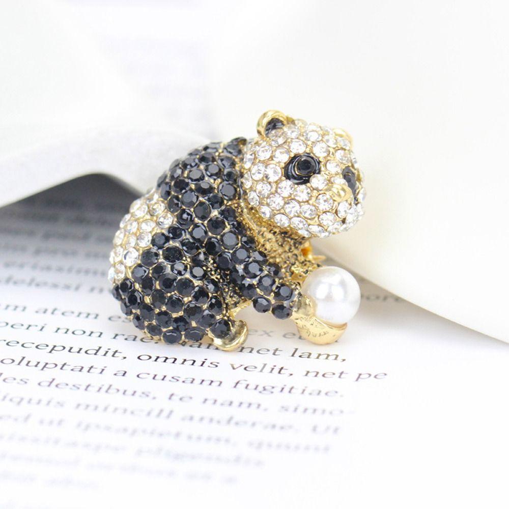 Agustina Wanita Bros Trendi Halus Shiny Niche Design Suit Aksesori Gadis Hadiah Berlian Imitasi Alloy Aksesori Pakaian