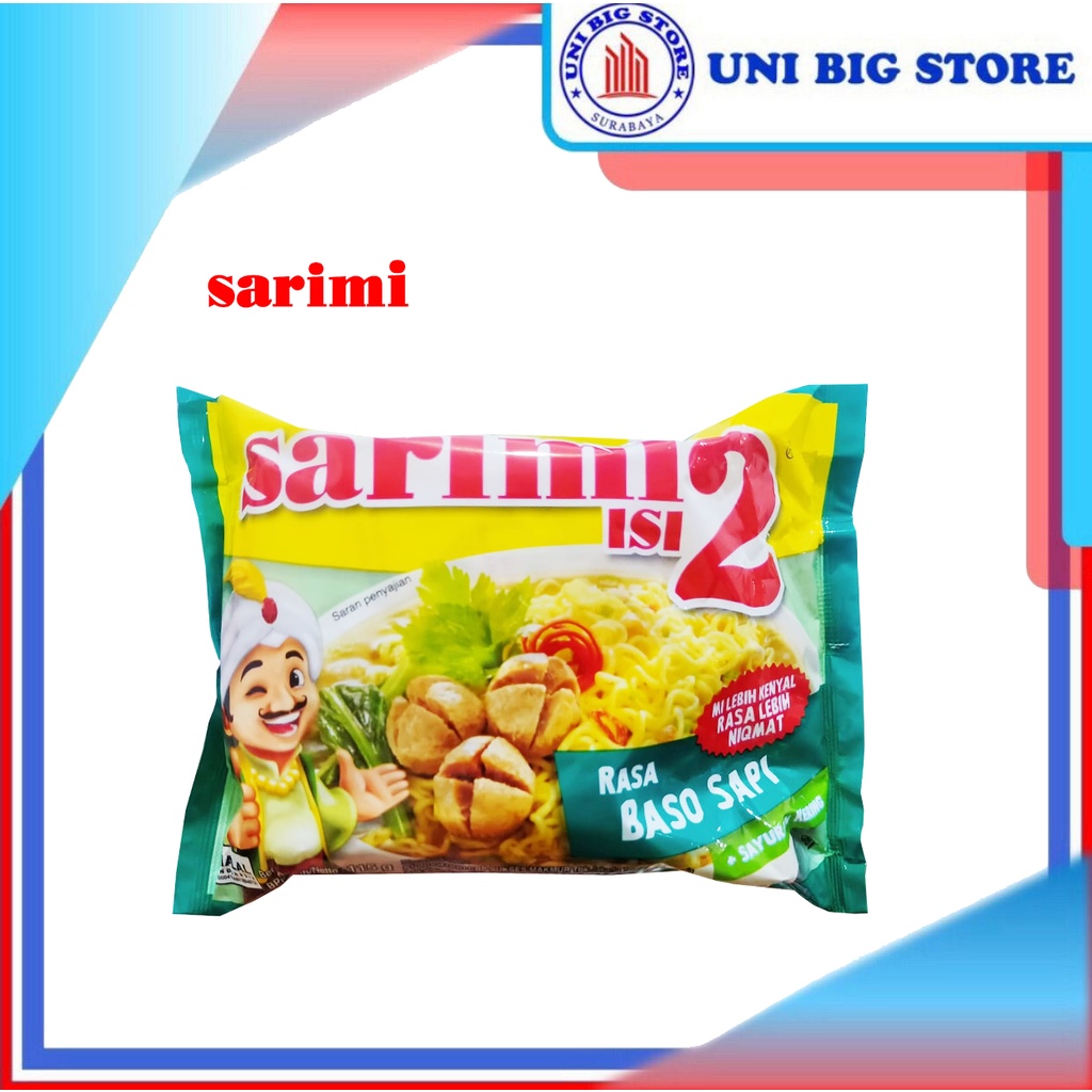 

Sarimi Mi Instan Mie Kuah Isi 2 Baso Sapi 115 gr Noodles