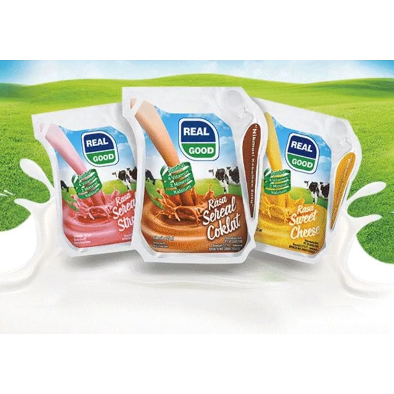 

Real Good Susu Uht-Susu Uht Real Good-Real Goof Cheese-Real Good Coklat-Real Good Strawberry-Real Good Stroberry-Real Good 125ml
