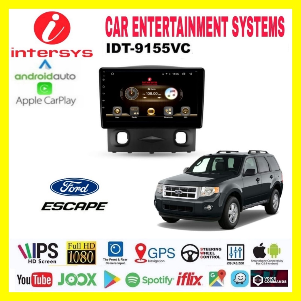 Head unit Android Intersys 9 Inch OEM Ford Escape Voice Command