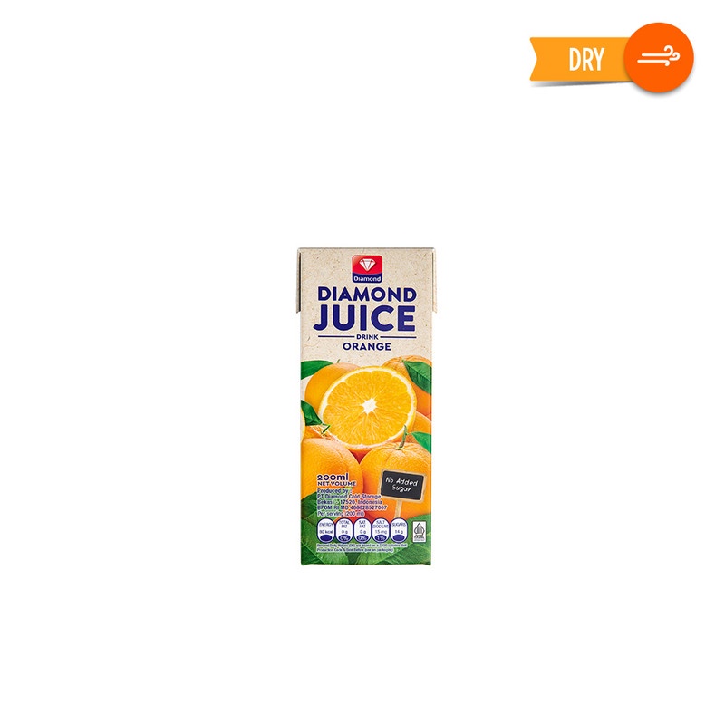 DIAMOND JUICE UHT ORANGE 200 ML