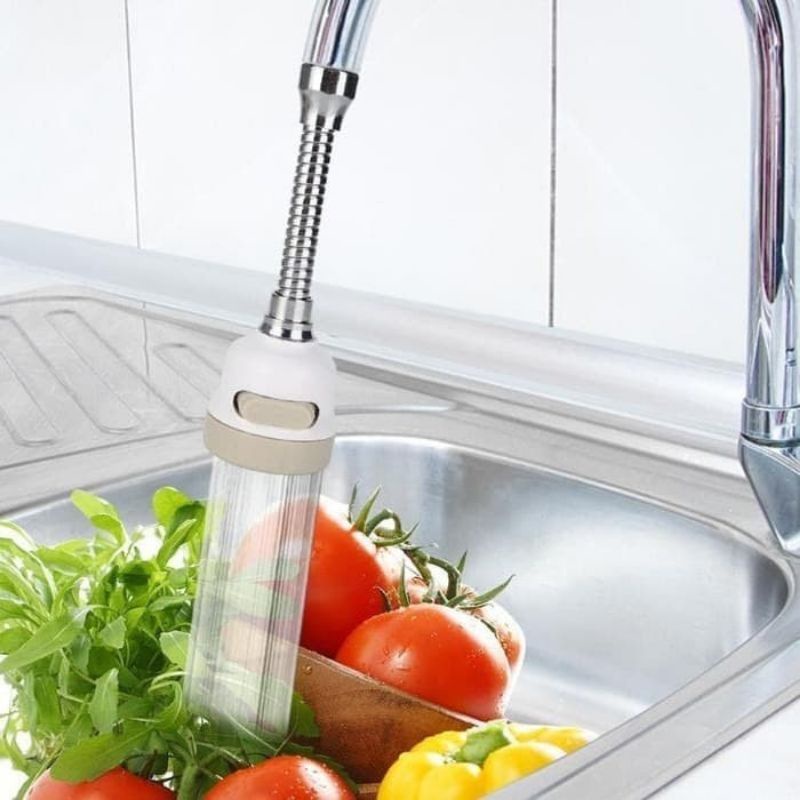 TURBO FAUCET SPRAYER 360 ROTASI SAMBUNGAN KRAN HEMAT AIR PANJANG/SAMBUNGAN KRAN AIR WASTAFEL/WASTAFEL SINK TAP FLEXIBEL/SAMBUNGAN KEPALA KRAN