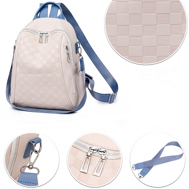 TAS RANSEL WANITA KOREA KULIT KREM CENOTA TA712W1 IMPORT BACKPACK CEWEK SEKOLAH KULIAH KERJA GENDONG PUNGGUNG KEKINIAN BRANDED REMAJA MURAH FASHION PREMIUM