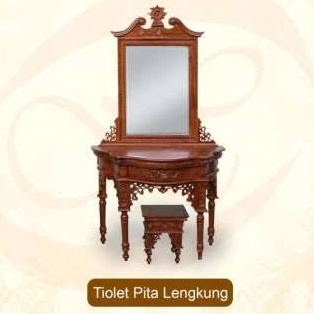 Meja Rias Jepara 4kaki - Tiolet Pita Lengkung Jepara - BERLAKU COD - FREE ONGKIR Medan
