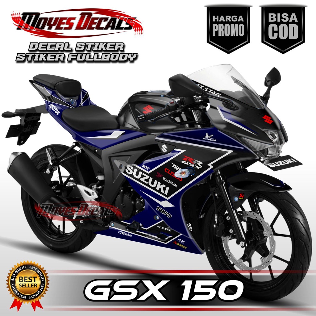 TERLARIS   - Decal Gsx R150 Full Body Stiker Gsx R150 Full Body Decal Gsx 150 Full Body Striping Gsx