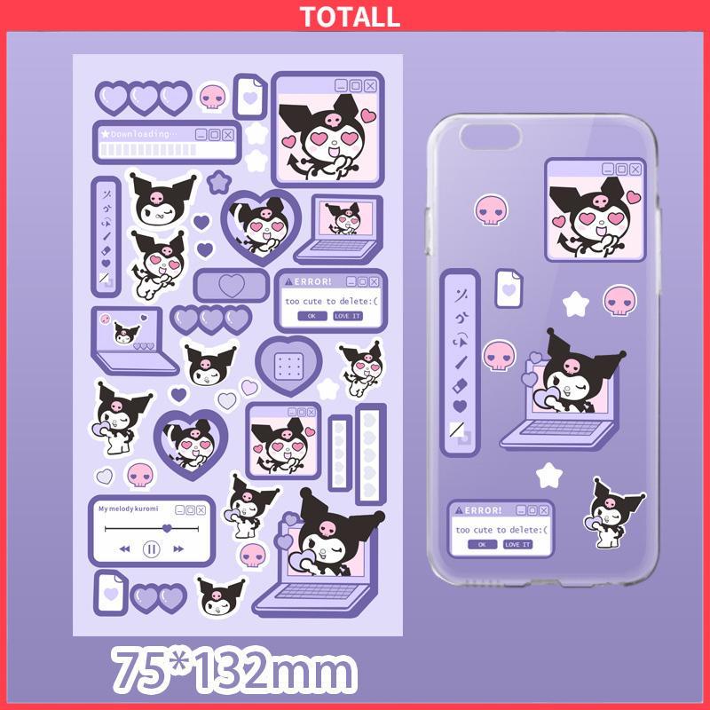 COD stiker sanrio lucu kuromi steve sparkling cinnamoroll stikers jurnal toploader deco material sticker-Totall