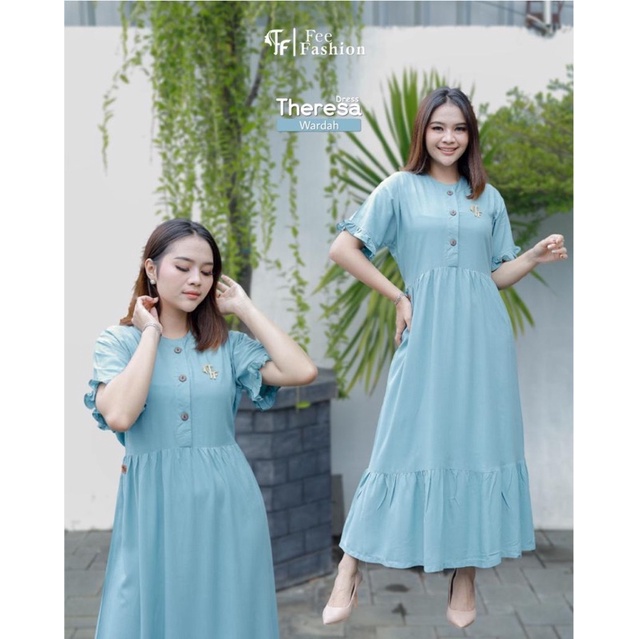 FEE FASHION THERESA LONG DRESS DASTER PANJANG