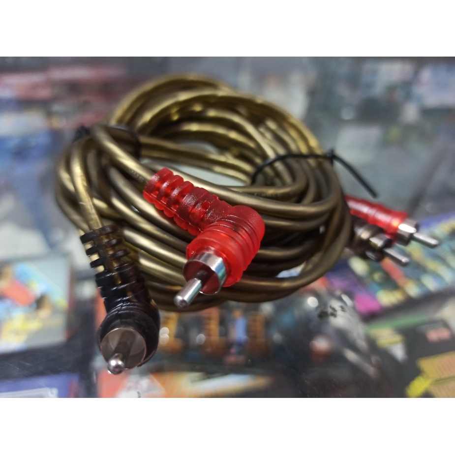 KABEL RCA AUDIO MOBIL 3 METER BERKUALITAS ACOUSTIC  - AWET - KUALITAS BAGUS