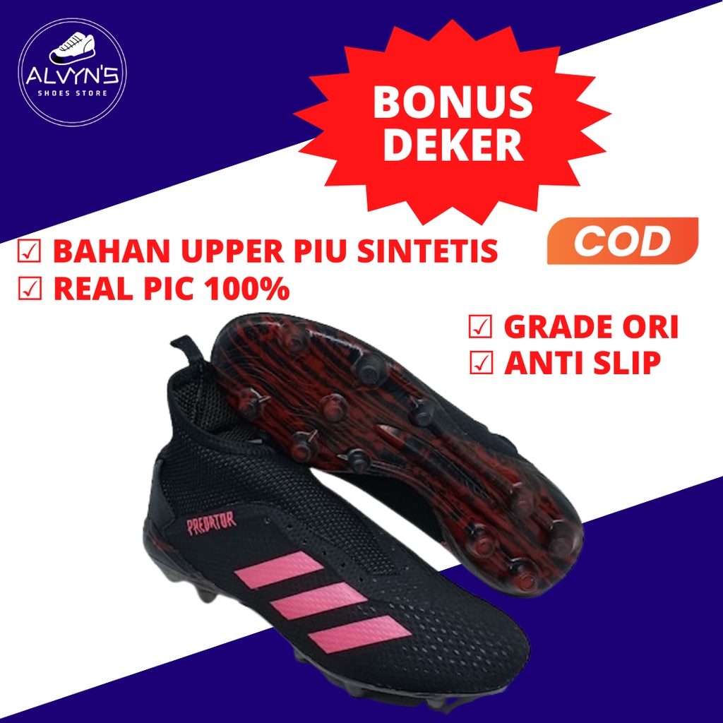 Sepatu Bola Adidas Predator Hitam Pink - AZH