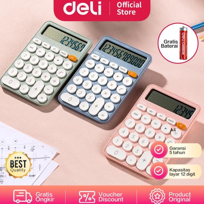 

Deli Calculator / Kalkulator Portable Pastel Garansi 5 Tahun EM124