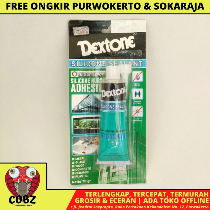 

70 GR / DEXTONE SEALANT LEM KACA KAYU BESI PORCELAIN PLASTIK KARET