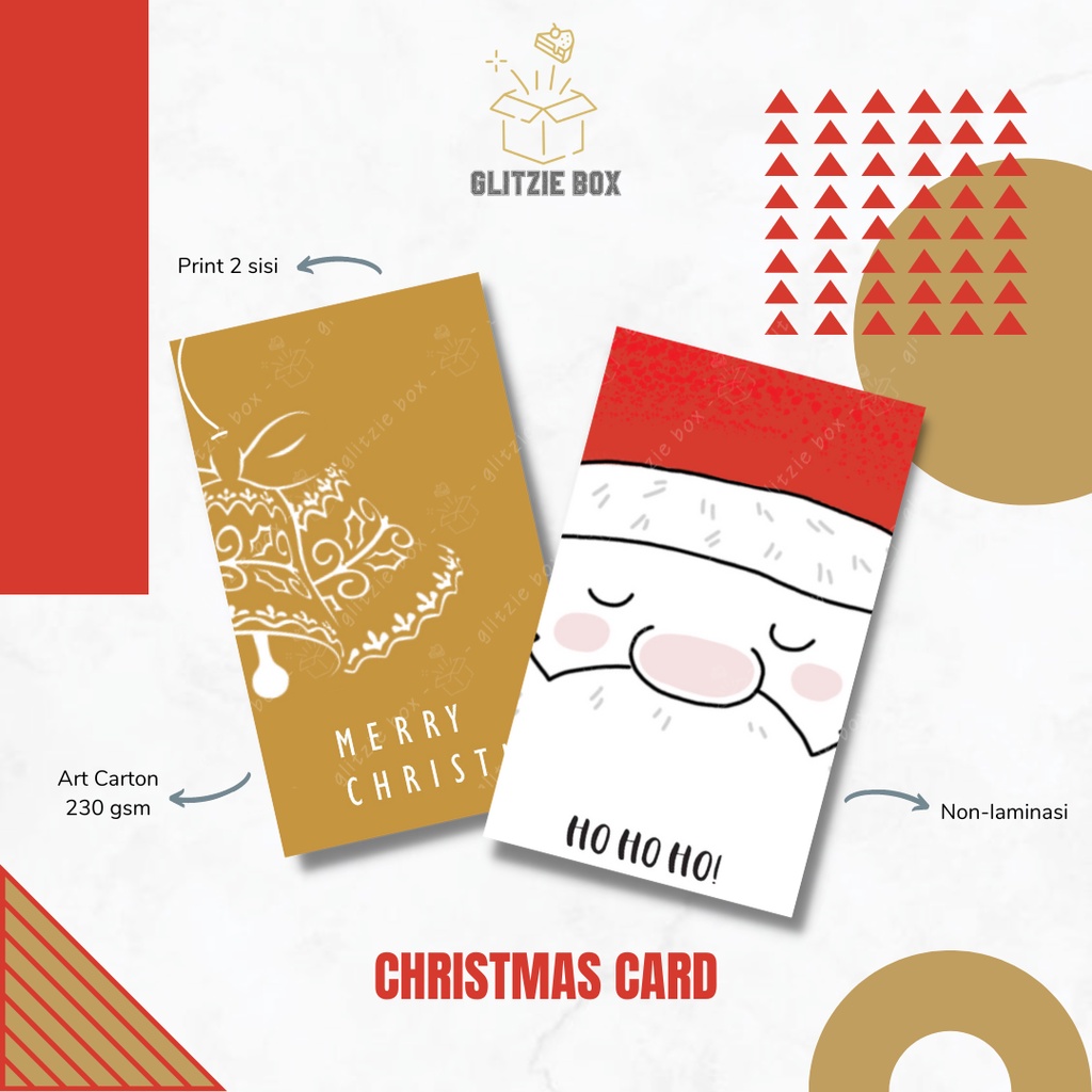 (10 pcs) CHRISTMAS CARD | Kartu Ucapan Natal - Greeting Card Edisi Natal - Gift Card Natal - Greetin