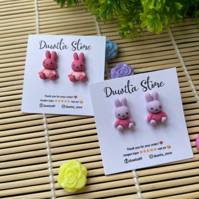 HANDMADE ANTING TUSUK PLASTIK DEWASA MOTIF BONEKA