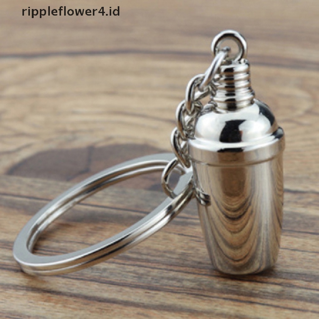 {rippleflower4.id} Fashion Kepribadian Bar Wineware Bartender Gantungan Kunci Hadiah Pesta Gantungan Kunci Mobil~