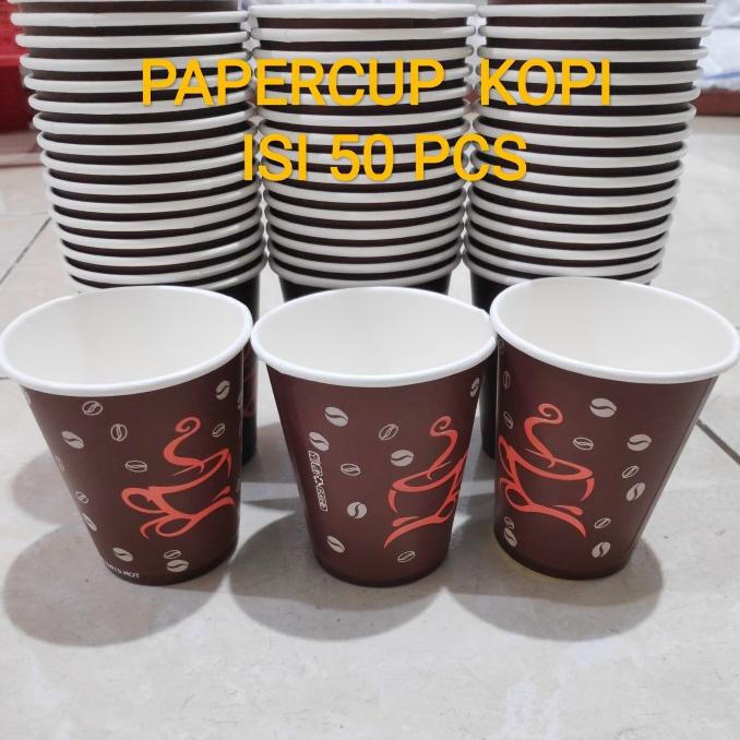 

[BISA COD] Papercup/paper cup Uk 8 oz, gelas kertas, gelas kopi, Cup kertas