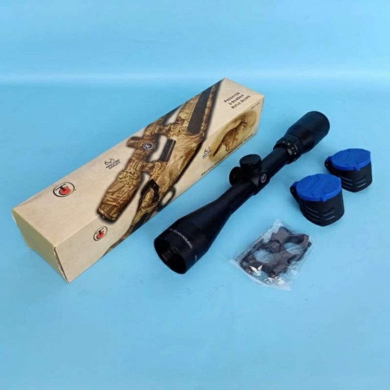 TELESKOP THOMSON PREDATOR 3-9x40 MM RETICLE HK TUTUP FLIP BIRU