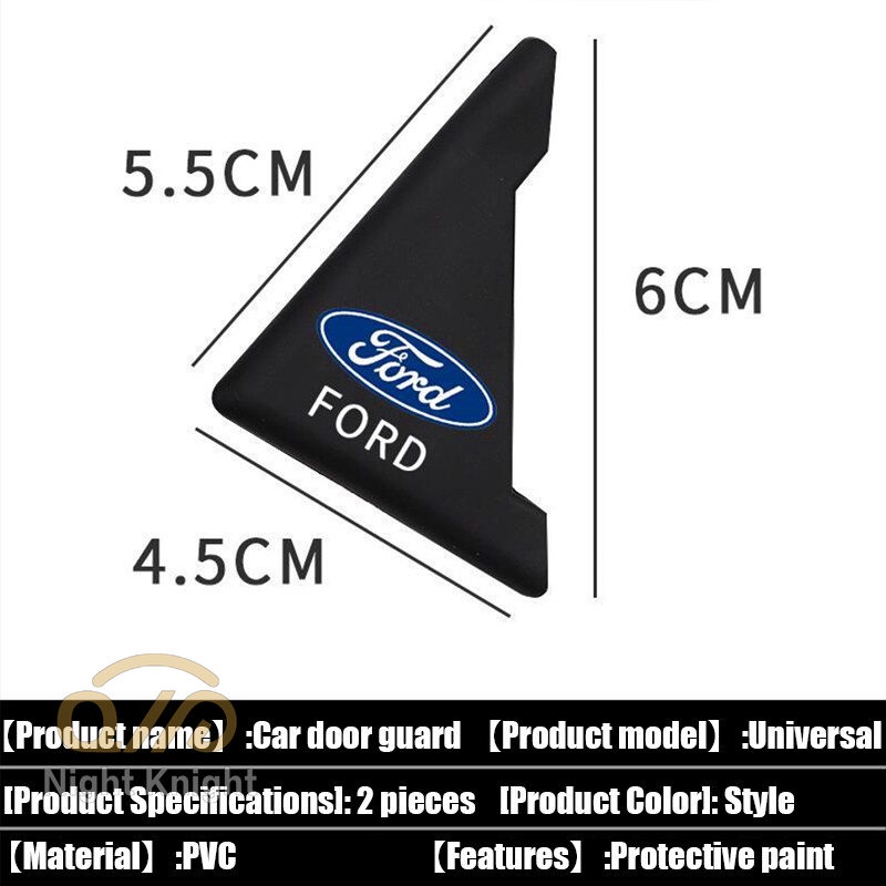 Untuk Ford 2PCS/SET Stiker Sudut Pintu Mobil Anti-Tabrakan Pelindung Pintu Mobil Bumper Anti-Tabrakan Pelindung Tabrak Mobil Bar Anti-Gosok Strip Hias Mondeo Everest Focus Fiesta